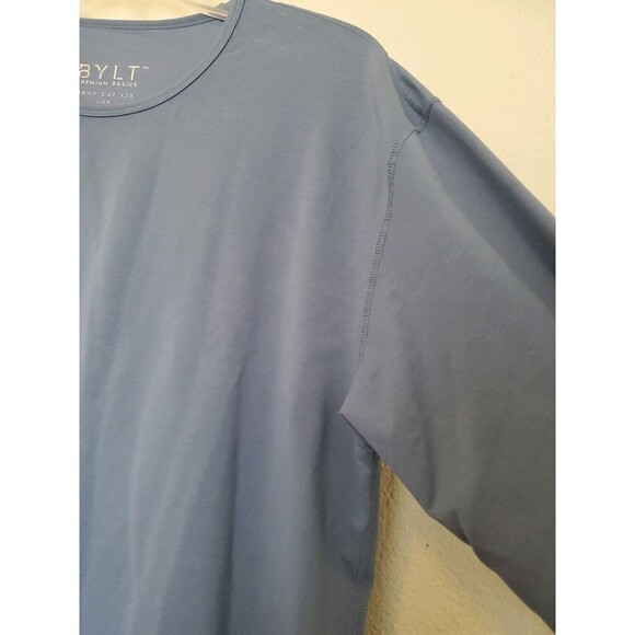 BYLT Premium Basics Lux T-Shirt Sz XL Drop Cut Long Sleeve Stretch Active Gray - Picture 8 of 16